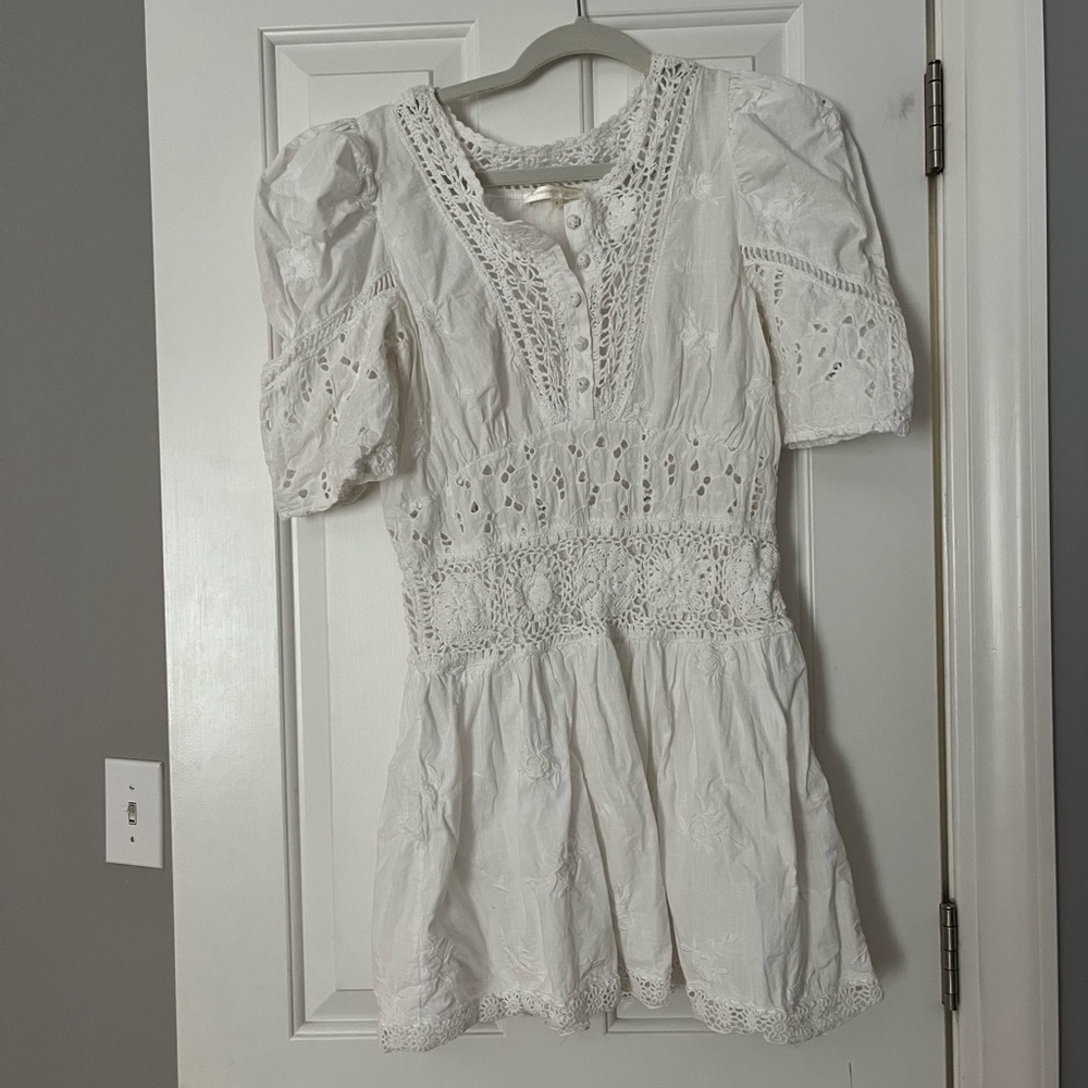 LoveShackFancy White Mini Dress